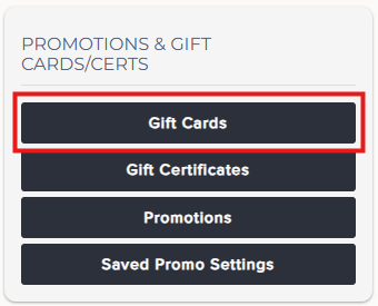Gift Cards Button
