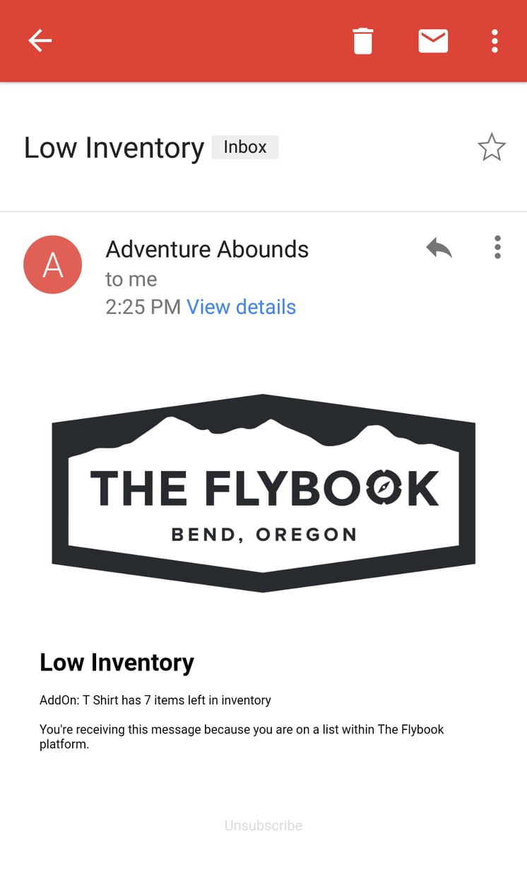 Item Sales in The Flybook
